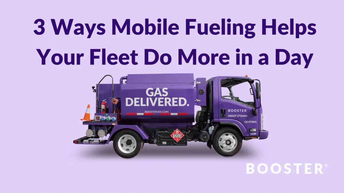 Mobile Fuel truck on purple background