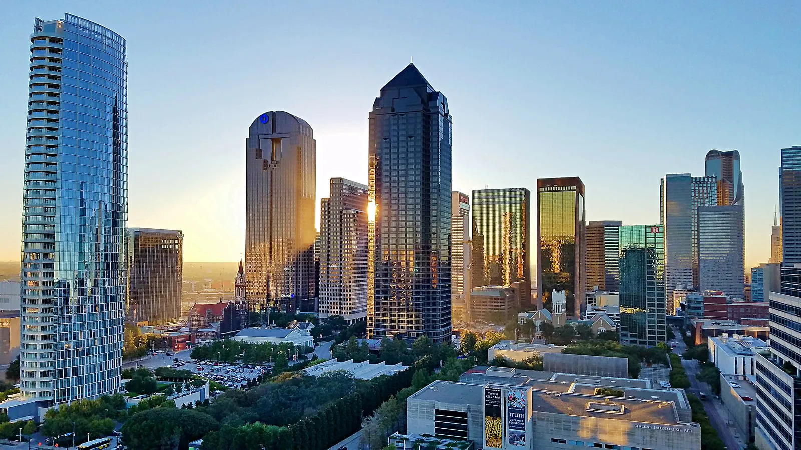 Dallas skyline from the Arts District Texas