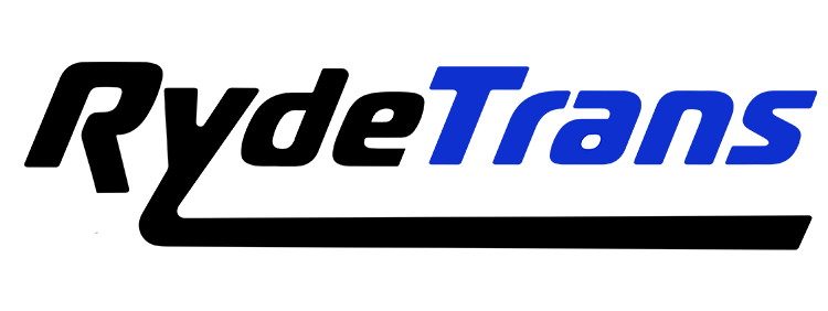 RydeTrans black and blue logo