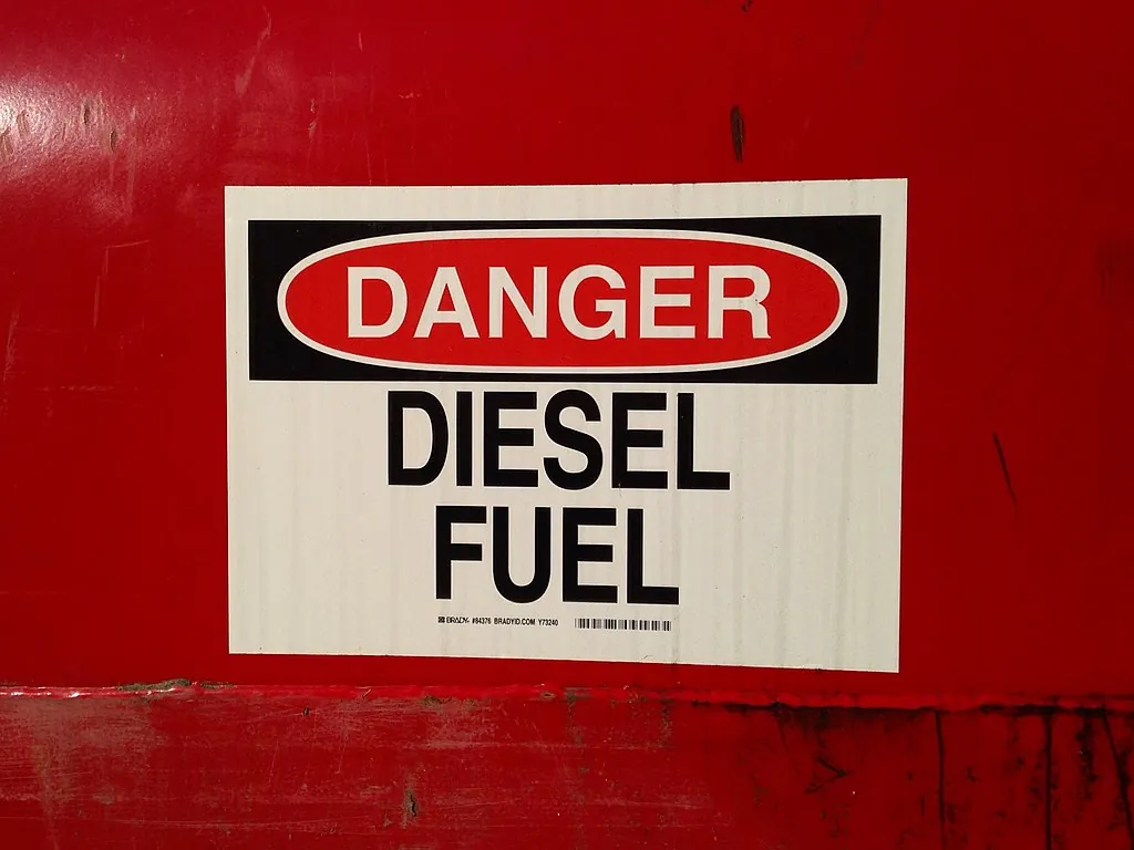 Diesel Fuel Danger Sign